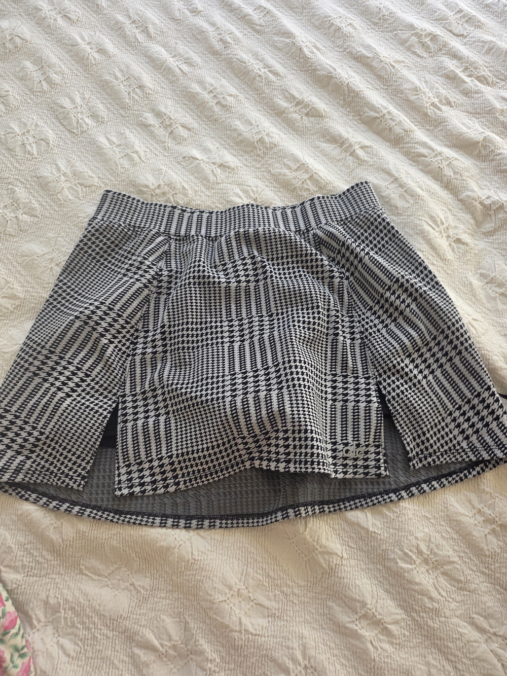Black and White Plaid Women's Skirt